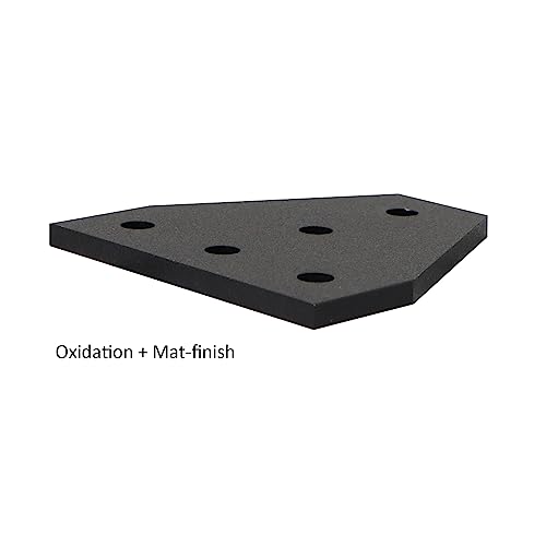 8 Sets 1010 Aluminum Extrusion T Slot Corner Bracket 10 25 Series Extruded Hardware T Shape Joint Plate with Nut Bolt for 10/10 1 Inch Black Aluminum Profile Connector Accessories - style: 10 set T bracket with m5
