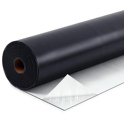 Pushglossy 1 Roll EPDM Rubber Roofing Membrane 50 Mil, 19.6" x 25 Ft, Black - color: Black, size: 19.6" x 25 Ft