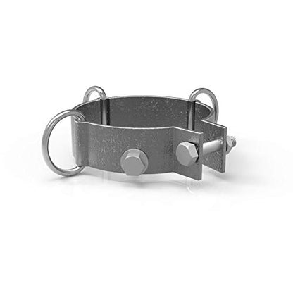 Coarbor 3" inch D-Ring Clamp Round Pole Post Clamp Bracket for Sun Shade Sail Pole Heavy-Duty Awning Canopy Support Poles
