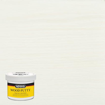 Minwax Wood Putty, White, 3.75 oz - color: White, size: 3.75 oz.