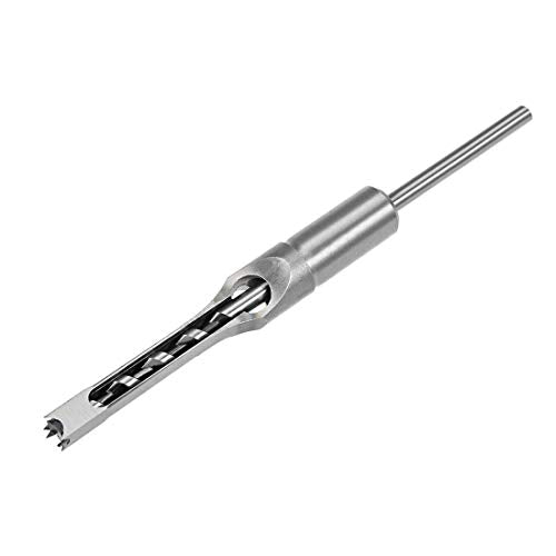uxcell Square Hole Drill Bit, 3/8" High-Carbon Steel Hollow Chisel Mortise Power Tool Kits for Woodworking - size: 3/8 in