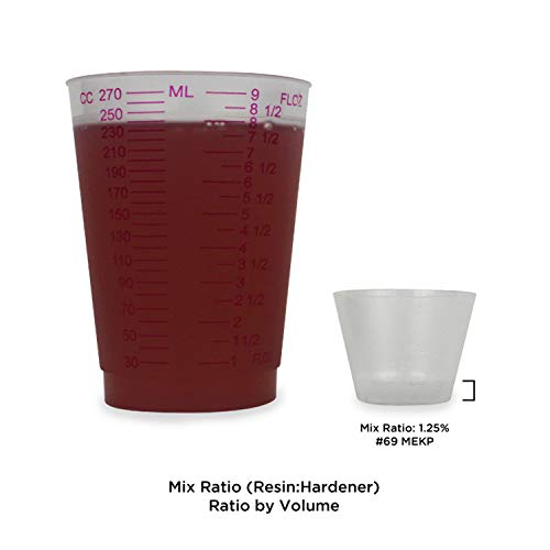 Fibre Glast Iso Polyester Resin-Hardener Kit – Food-Grade, Waterproof, Anti-Corrosive – Bonds Fiberglass, Castings, Counters, Table Top, Boat Hull, Auto Parts, Wood & Stonework — 1 Qt, Made in USA