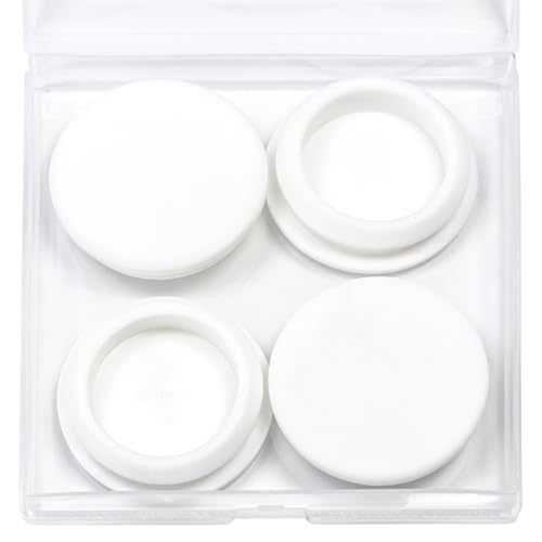 4 Pcs 32 mm Silicone Rubber Plugs for 32-33 mm (1-1/4"-1-5/16") Round Holes - color: White, size: DH:1-1/4"(32mm)