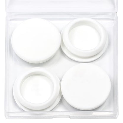 4 Pcs 32 mm Silicone Rubber Plugs for 32-33 mm (1-1/4"-1-5/16") Round Holes - color: White, size: DH:1-1/4"(32mm)