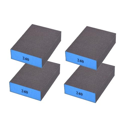 4Pcs 240Grit Sanding Sponges, Wet Dry Sanding Blocks - size: 240Grit