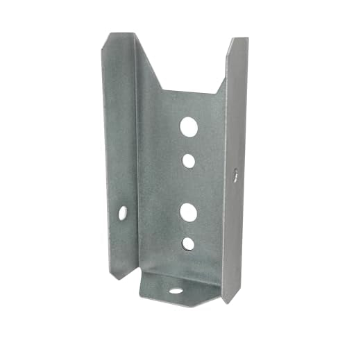 Galvanized 2x4 Fence Bracket Connector for Wood Post, Deck Railing - 20 Gauge (10 Pack) - style: 10 Pack