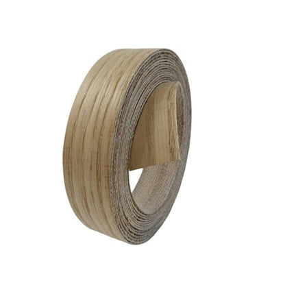 Real White Oak Wood Veneer Edge Banding Tape,Preglued Iron On Edging Band Roll with Self Hot Melt Adhesive,Prefinished Flexible Edgebanding Strip for Laminate Furniture Cabinet Repair - style: White Oak