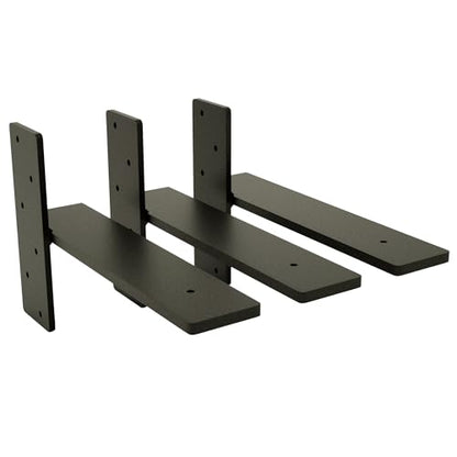 Free Hanging Shelf Bracket Multi-Pack –Heavy-Duty Metal Floating Shelf Support Brackets for Wood Shelves – Hidden Wall Mount Hardware for Modern, Rustic, Industrial Shelving (3 Pack, 14 x 3/8 Inches) - size: 14 x 3/8 Inches, style: 3 Pack