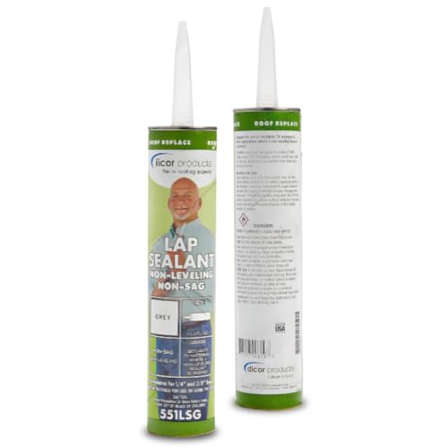 Non-Sag Lap Sealant – Gray RV Roof & Siding Caulk – 3 Pack (10.3 oz Each, 30.9 oz Total) – Vertical Sealant for EPDM, TPO & Rubber RV Roofing – Leak Repair Adhesive