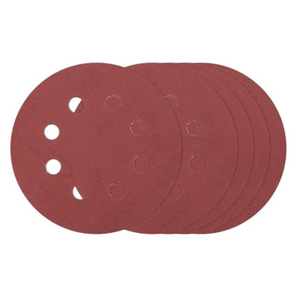 5Pcs Sanding Disc 5Inch 600Grit 8 Hole Sandpapers Red - color: Red, size: 5 Inch(600 Grit)