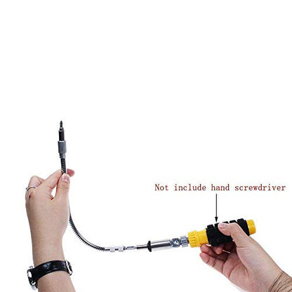 2PC Flexible Drill Bit Extension for Tight Spaces 360° Access