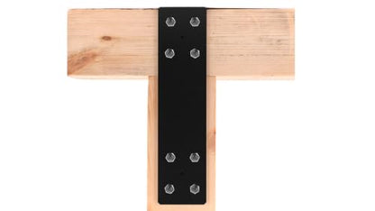 2 PCS 16" x 4" Mending Plate, Repair Bracket for Wood, Heavy Duty Steel - size: 16" x 4"