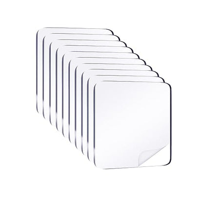 Medsuo 10pcs 2.4" Clear Double Sided Adhesive Pads for Mounting Waterproof