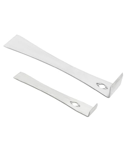 Bates- Flat Pry Bar Scraper, 2 pcs, 7-1/4" & 9-1/4", Stainless Steel, Trim Puller Tool for Baseboard