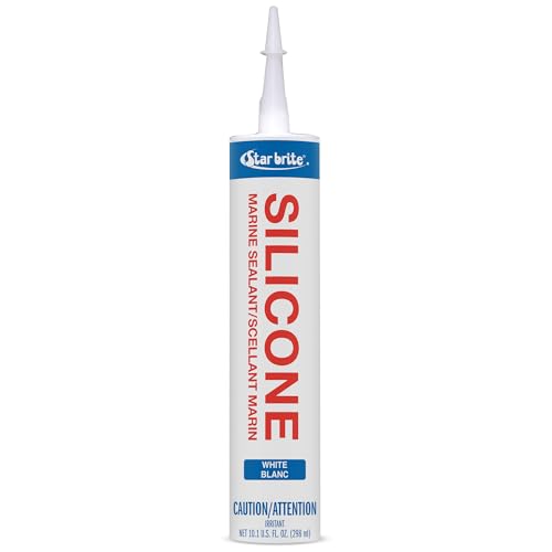 STAR BRITE Marine Silicone Sealant White - Waterproof - size: 10.3 fl oz