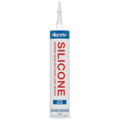STAR BRITE Marine Silicone Sealant White - Waterproof - size: 10.3 fl oz