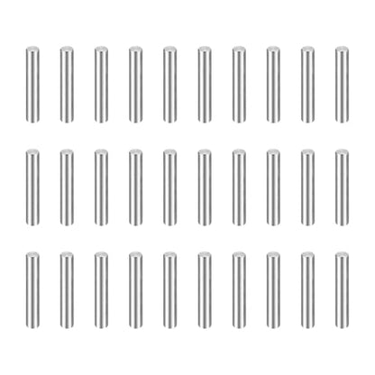 HARFINGTON 50pcs Dowel Pins M1(1mm) x 6mm 304 Stainless Steel Cylindrical Shelf Support Peg Pin Rod Fasten Elements for Metal Devices Wood Furniture DIY Installation, Silver - size: M1 x 6mm