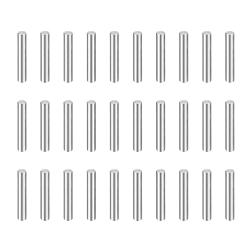 HARFINGTON 50pcs Dowel Pins M1(1mm) x 7mm 304 Stainless Steel Cylindrical Shelf Support Peg Pin Rod Fasten Elements for Metal Devices Wood Furniture DIY Installation, Silver - size: M1 x 7mm
