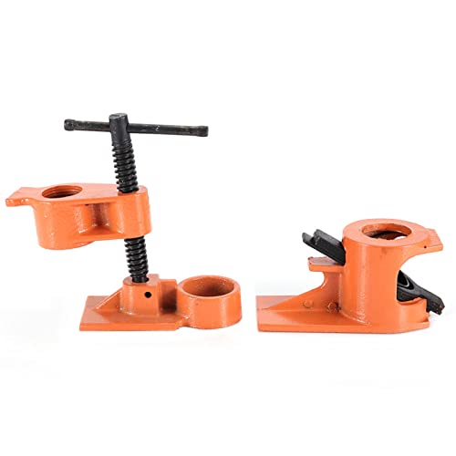 Wood Gluing Pipe Clamp, 1 Inch Quick Release Woodworking Bar Clamp Cast Steel Workbench Pipe Clamp for Carpenter Woodworker DIY Wood Working