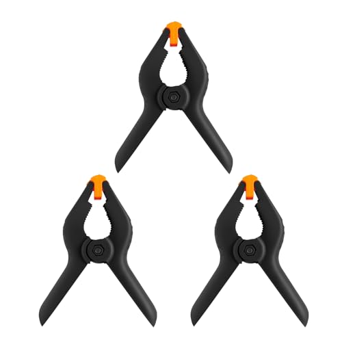 3 Pcs 3.5" Spring Clamps for Backdrop ClampsSmall Plastic Spring Clamps Heavy Duty Clips for Crafts, DIY, Backdrop Stand, Woodworking, Photography, Studios, Home Decorations - style: 3.5"