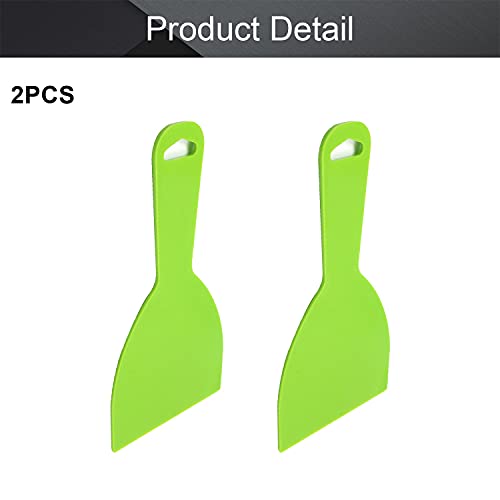 Utoolmart Putty Knife 4" Putty Scraper Large Size Flexible Paint Scraper Tool for Spackling, Wallpaper Scraper Plastic Spreader, Spatula Scraper, Spackle Tools Green 2Pcs - size: 4 inch