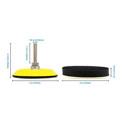 3 Inch (75mm) Hook and Loop Sanding Pad for Sanding Discs, 5 Pack - style: 3 Inch