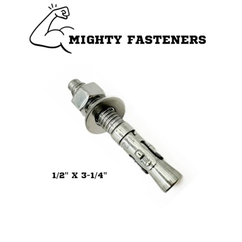 Mighty Fasteners 304 Stainless Steel Wedge Anchors 1/2" X 3-1/4" - 25 Pack - size: 1/2" X 3-1/4"
