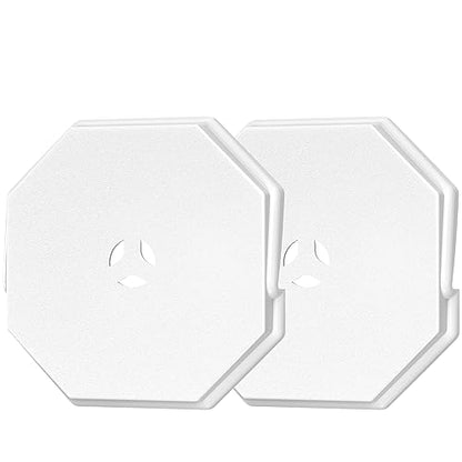 Vinyl Siding Mounting Blocks, Siding Mounting Kit, 130110006001 Octagon Mount Block, Mounting Plate for 1/2 inch Lap and 4 inch to 10 inch Height Siding, White, 2 Pack - style: White