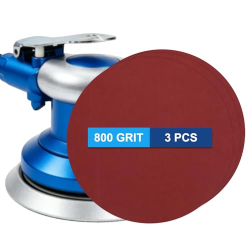 3 Pack 10 Inch PSA Sanding Discs 800 Grit Aluminum Oxide Red - size: 800 grit
