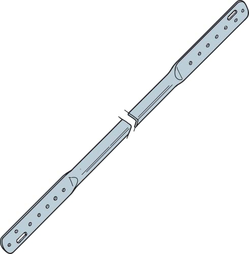 Simpson Strong-Tie TB27 Tension Bridging - 27 in., Heavy Duty 20-Gauge Steel Construction, Zinc Galvanized Finish, 7 Nail Holes for Flexible Installation