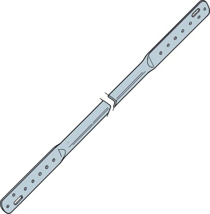 Simpson Strong-Tie TB27 Tension Bridging - 27 in., Heavy Duty 20-Gauge Steel Construction, Zinc Galvanized Finish, 7 Nail Holes for Flexible Installation