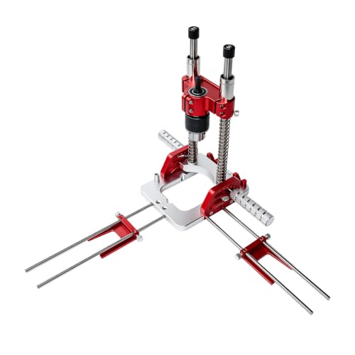 Portable Multi-Angle Drill Guide, Adjustable 0° to 60° Angle Drill Guide with 1/2" Chuck for Straight Holes, Self-Centering Hand Drill Guide for 1/16" - 1/2" Power Drills(280mm guide column) - size: 280mm guide column