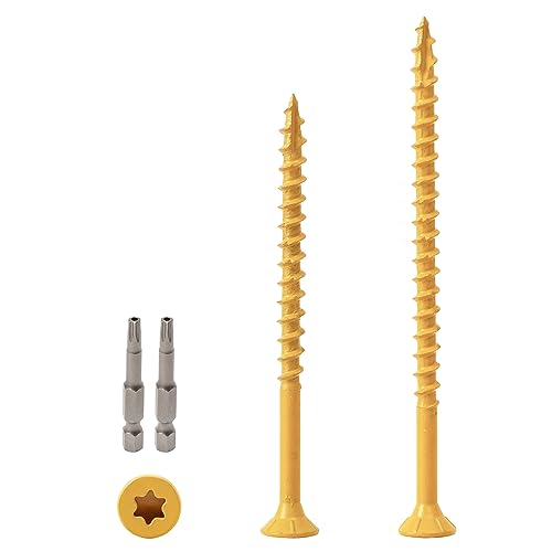 LIONMAX Deck Screws Assortment Kits 170PCS, 2 Size Wood Screws Kits - size: #10 (170pcs)