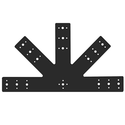 24x13.5 Gable Plate Pergola Truss Roof Plate Connector Black