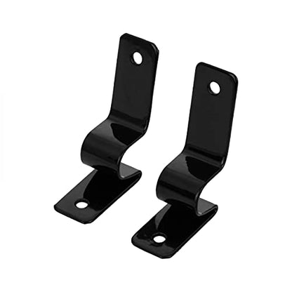 Renovators Supply Manufacturing Stair Carpet Runner Rod with Bracket Holders Set, Solid Cast Brass, Matte Black Finish, Staircase Carpet Securing and Decorative Hardware for Home Staircases - style: Black