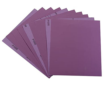 Sandpaper 1000 Grit, Wet Dry Sanding Sheets 9 x 11 Inch, Advanced White Fused Alumina Abrasive Sander Paper for Wood Furniture Finishing, Metal Sanding, Automotive Polishing,12-Sheets - style: 1000 Grit