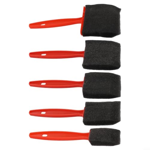 5-Piece Foam Paint Brush Set for Oil Stain & Polyurethane Painting