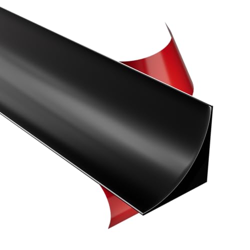 Kneelisa Flexible Quarter Round Molding Trim Peel and Stick 472Inch Black - color: Black, size: 472 Inch