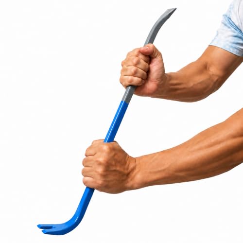 30 Inch 75 cm Heavy Duty Pry Bar Nail Puller Gray Blue - size: 30 Inch / 75 cm
