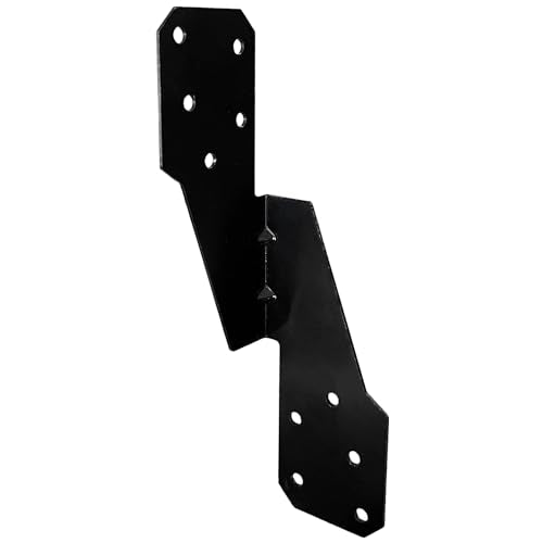 (50 PCS) Hurricane Brackets H2.5A 18-Gauge Galvanized Hurricane Tie 25ct Heavy Duty Hurricane Straps (Left Tie Black) - color: Black, size: Left Tie