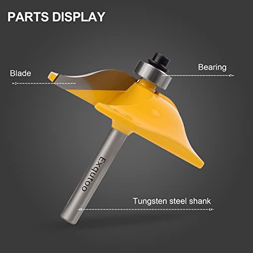 3PCS 1/4" Shank Router Bit Set,Raised Panel Cabinet Door Making Router Bits - style: 3Pcs 1/4" Shank (Tenon Joint Cutter Diameter: 1-5/8")