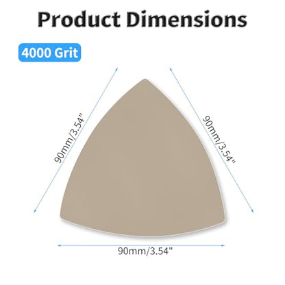 12 Pcs Detail Sander Sandpaper, 4000 Grit Triangular Sandpapers - size: 4,000 Grit