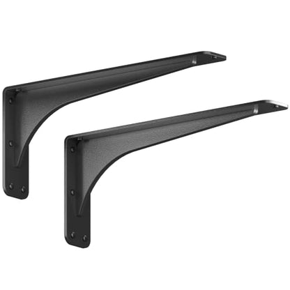 Starby Gladiator Series Solid Heavy Duty Welded 500 Lb Low Profile Granite Countertop Support Shelf Brackets Floating Shelf Discrete Slim 500 LB Capacity (2 Pack) (7" x 17" x 2x5) - size: 7" x 17" x 2.5"