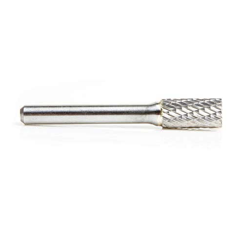 Amana Tool - BURS-084 Solid Carbide Cylindrical Shape with End Cut 3/8 Dia x 3/4 x 1/4 Sha - style: BURS-084