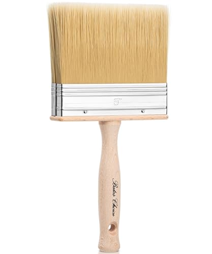 Bates- Deck Stain Brush, 5 Inch, Wooden Handle, Wood Stain Brushes for Wood - size: 5 inches