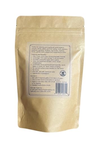 Tall Earth Eco-Safe Wood Treatment, Non-Toxic Stain, Silver Gray Patina, 5 Gallon Mix - size: 5 Gallon