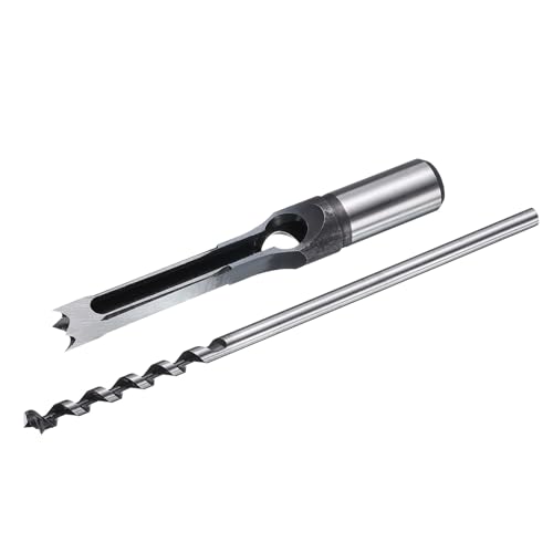 uxcell Square Hole Drill Bit for Wood 10mm Hollow Chisel Mortiser Auger Spur Cutter Tool, High Carbon Steel for Woodworking Carpentry - size: 10mm