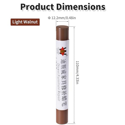 Wood Filler Sticks, Light Walnut, Scratch Repair Crayons - color: Light Walnut