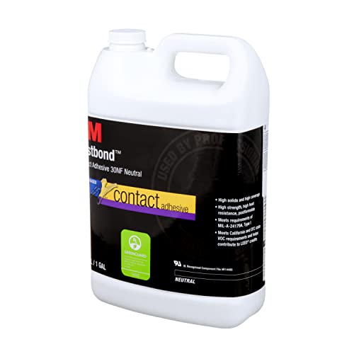 3M Fastbond Contact Adhesive 30NF, Neutral, 1 Gallon - color: Neutral, size: ['1 Gallon']