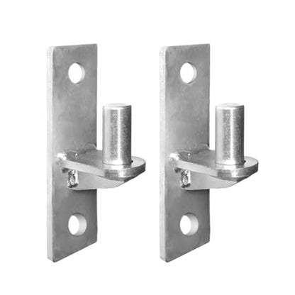 2 Pack Wall Mount Gate Hinges, Heavy Duty Wall Plate Hinges, Outdoor Chain Link Fence Gate Hinges Fence Post Link Gate Hinge, with 5/8 Hinge Pin (Screws Not Included)